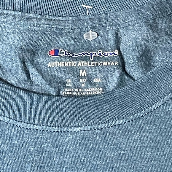 Champion Authentic Athletic Wear T-shirt Size M - Brand NEW - BLUE - Picture 4 of 4